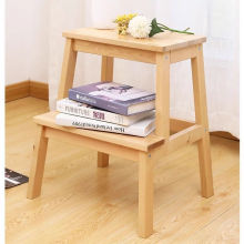实木踏脚凳双层阶梯凳垫脚小楼梯凳子家用高低两用儿童台阶椅跨境
