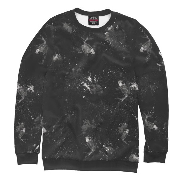 Rusia venta caliente tinta koi impresión 3D hombres y mujeres con el mismo estilo suelto manga larga hombro suéter de cuello redondo