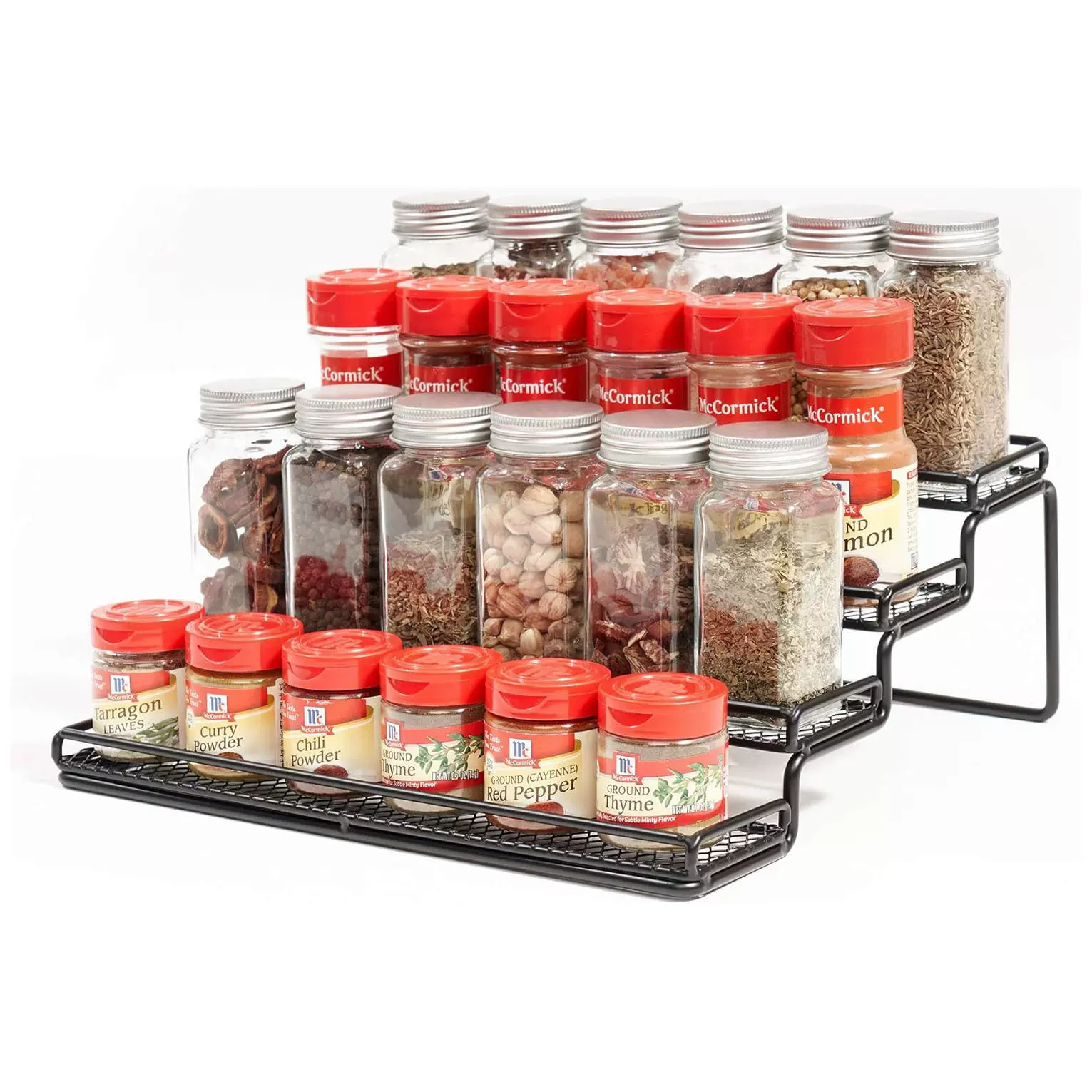 跨境l四层香料架欧美风简约金属收纳架阶梯式台面调料架Spice Rac