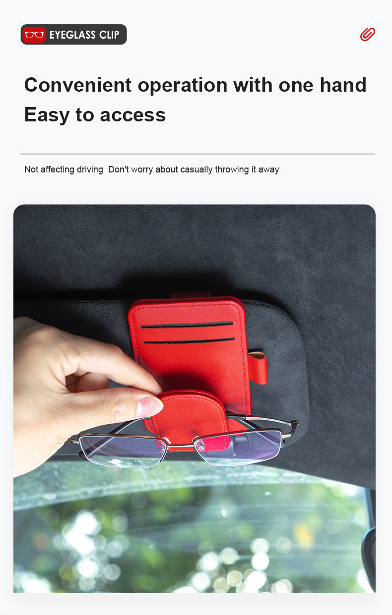 Car Multifunctional Glasses Clip, Ticket Clip, Practical High-End Round Eye Clip, Multifunctional Accessories, Fashionable