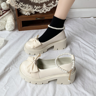 Mary Jane Shoes for Women 2023 Spring and Autum New Flats Shoes for Women Summer Soft Sole Granny Shoes Bow Small Leather Shoes