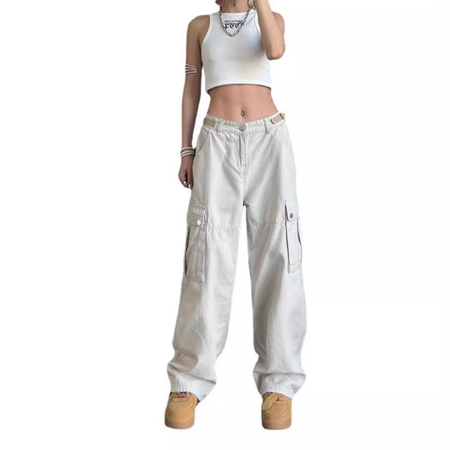 American streetwear brand straight leg work pants for men and women, autumn high street slimming hip-hop casual pants trendy Instagram