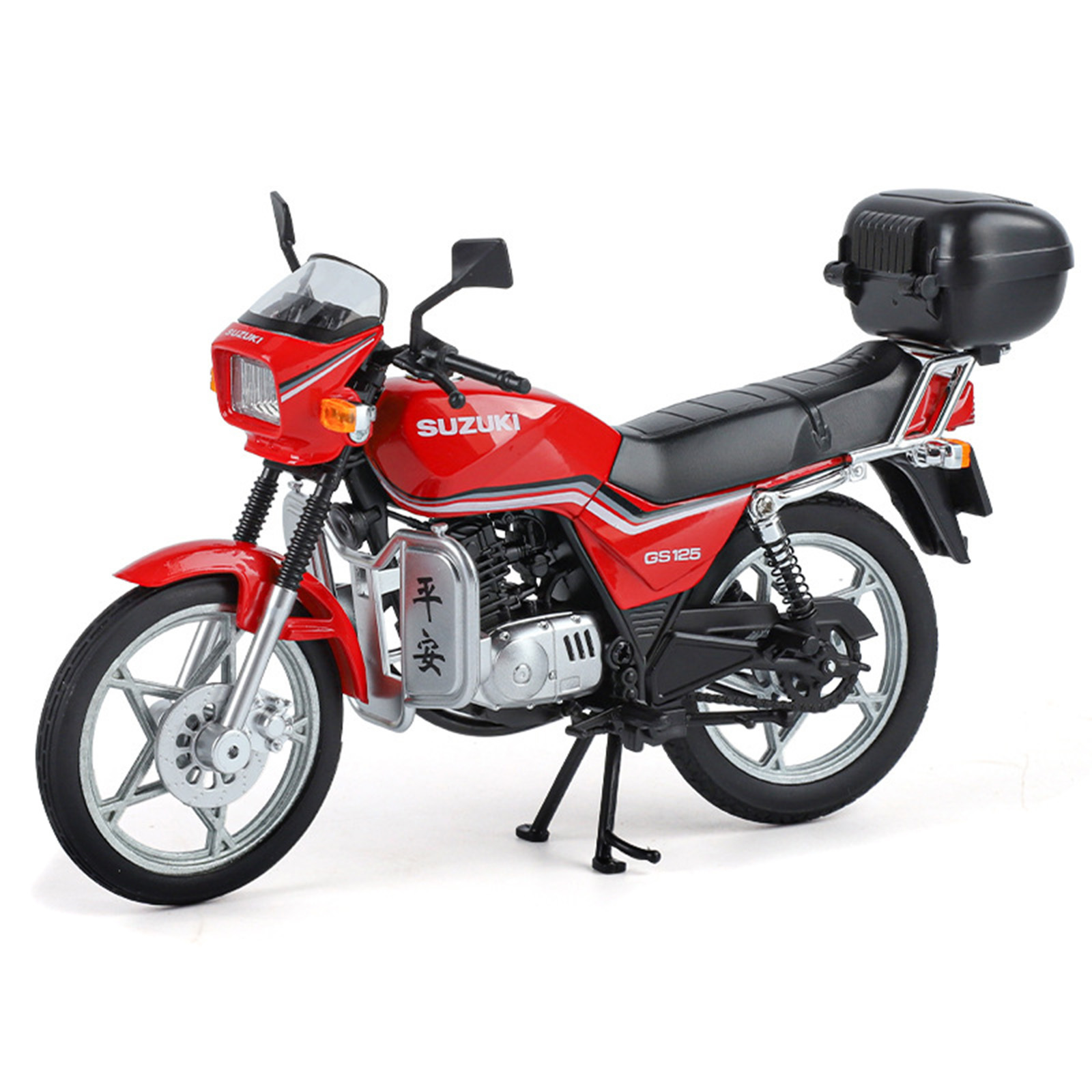 Modelo de motocicleta de aleación 1:12, motocicleta Chuanqi, simulación de amortiguador, dirección, coche de juguete para niños, caja ciega transfronteriza, dropshipping