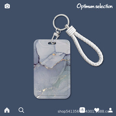 Card holder student meal card ins document protective cover campus card cute transparent couple lanyard creative personality