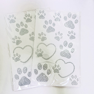 Cross-border Ins Han Feng Paw Print Snowflake Cross Diamond Paste Gem Series Love Diamond Paste DIY Diamond Sticker Accessories