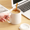 Coffee high quality cup, capacious straw with glass, custom made