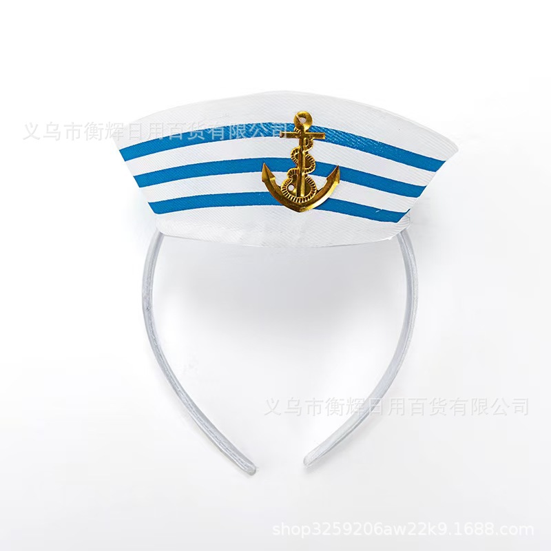Cross-Border Children's and Adult Sailor Hats, Captain Hats, Embroidered Logo Small Hats, Halloween Party Costume Hats, Pet Hats