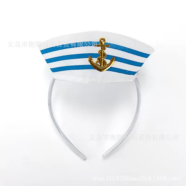 Cross-Border Children's and Adult Sailor Hats, Captain Hats, Embroidered Logo Small Hats, Halloween Party Costume Hats, Pet Hats