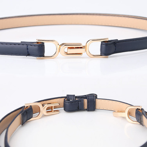 Cool belt for women with buckle, adjustable thin belt, Korean style fashionable simple dress decoration small belt factory wholesale