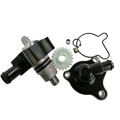 Water Pump Cover Water — Motorcycle engine and accessories - water-pump-cover-black-forward-facing-assembly