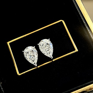 Серьги в форме капли, серебро 925 пробы, изысканный стиль, 3 карат