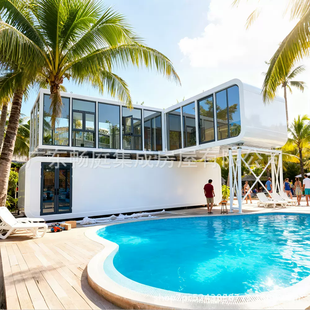 跨境移动双层苹果舱民宿办公室景区售票处服务中心酒店露营太空舱