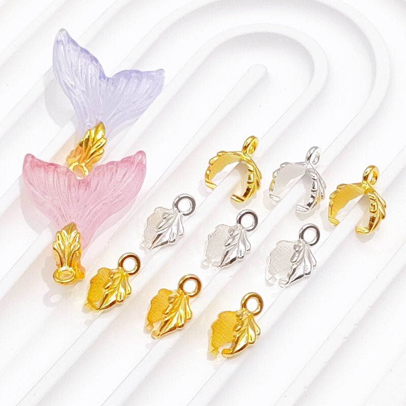 Factory wholesale melon seed buckle color retaining alloy leaf buckle antique hair accessories tassel pendant accessories handmade diy material