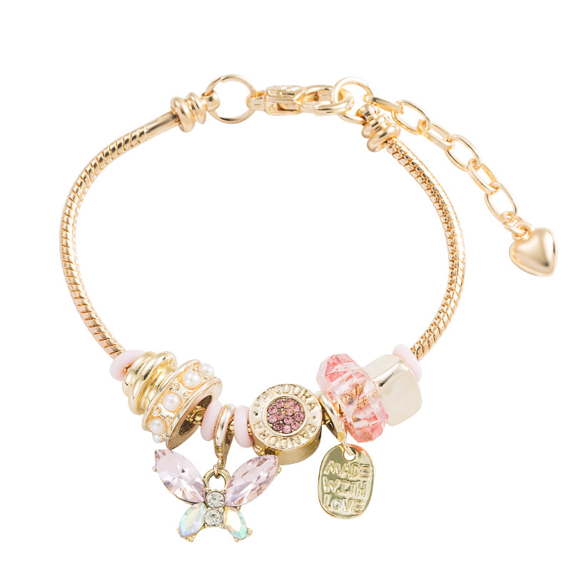 Fashion Geometric Butterfly Copper Artificial Rhinestones Bracelets