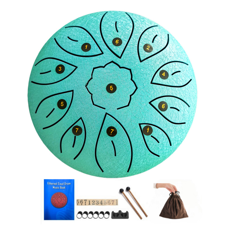 Instrumento musical tambor etéreo 6 pulgadas 8 tonos/11 tonos tambor etéreo C tambor de mano afinado tambor de lengua de acero instrumento musical para niños exclusivo transfronterizo