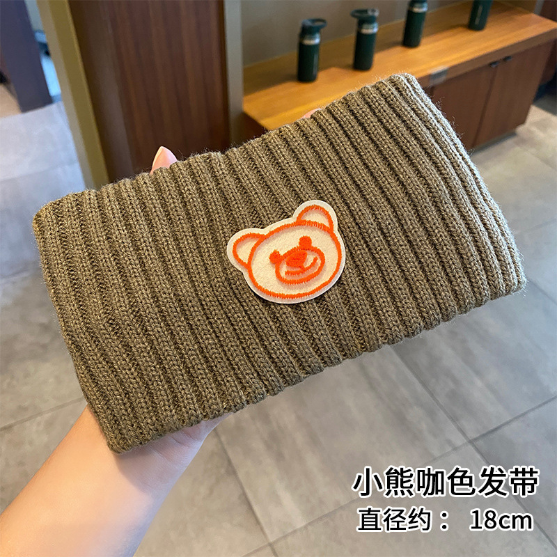 新商品の頭飾り千鳥格毛糸のヘアバンドの女性の広い縁の月子のスカーフが交差しています。|undefined