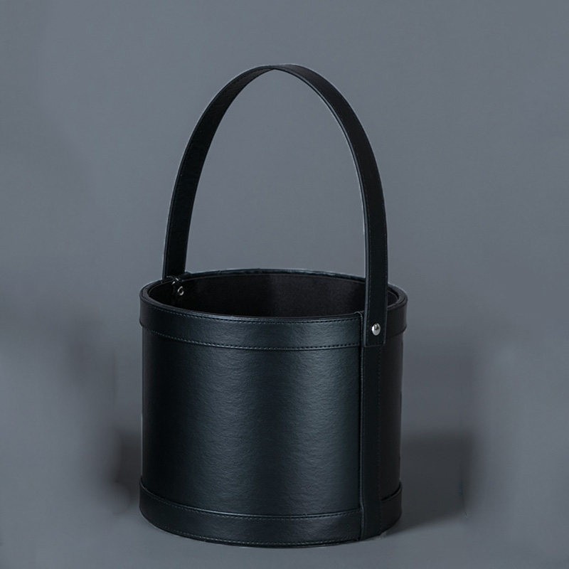 Mini cesta portátil de cuero para flores, caja de embalaje para flores, caja redonda para flores, caja de regalo, caja de regalo para arreglos florales, regalo.