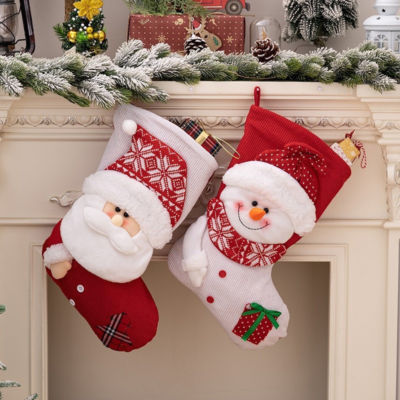 クリスマス装飾用品サンタクロース子供靴下クリスマスツリーペンダントクリスマス靴下プレゼント袋趙之李|undefined
