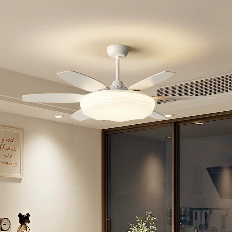 Невидимый вентилятор, потолочный светильник для спальни, потолочный вентилятор для ресторана, простой и современный встроенный вентилятор Интернет-знаменитостей со звездным небом