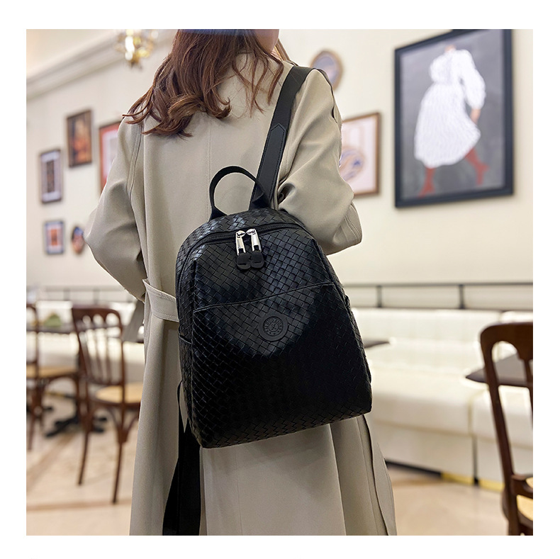 Zipper Closure Type Double Shoulder Straps Strap Type Solid Color Daily Women's Backpack