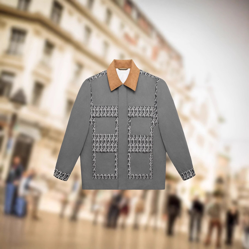 【Jh-21】High-Definition Cotton Canvas Men's Patchwork Jacket