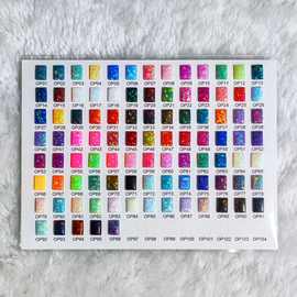 96色合成澳宝欧珀色卡图片 人造欧泊裸石色板 材料厂家供应