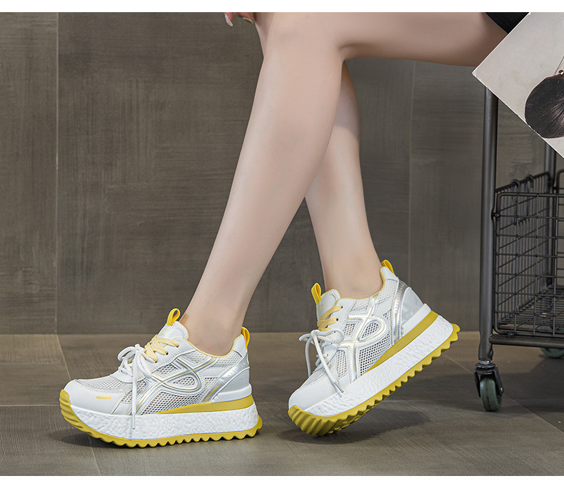 Giày sneaker nữ đế dày lưới thoáng khí phong cách thể thao — Xanh dương 5059, Tím 5059, Vàng 5059 chi tiết 25