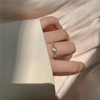 Cute sophisticated brand small design advanced ring with stone, cat's eye, light luxury style, high-quality style