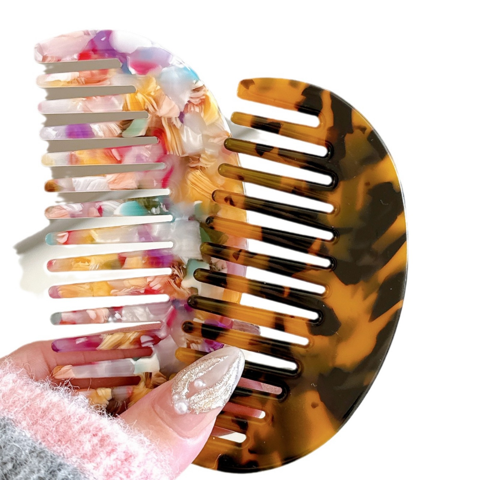 El mismo aceto acético peine semicircular simple peinado japonés coreano temperamento retro lindo peine de pelo semicircular image 6