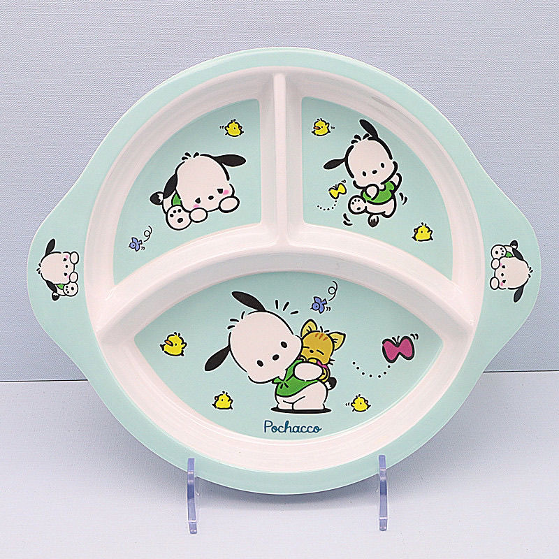 元のメーカーの卸売り膜の中で子供の段の食事の皿の円形の多格の子供の食器の3段の4段の食事の皿を貼ります。