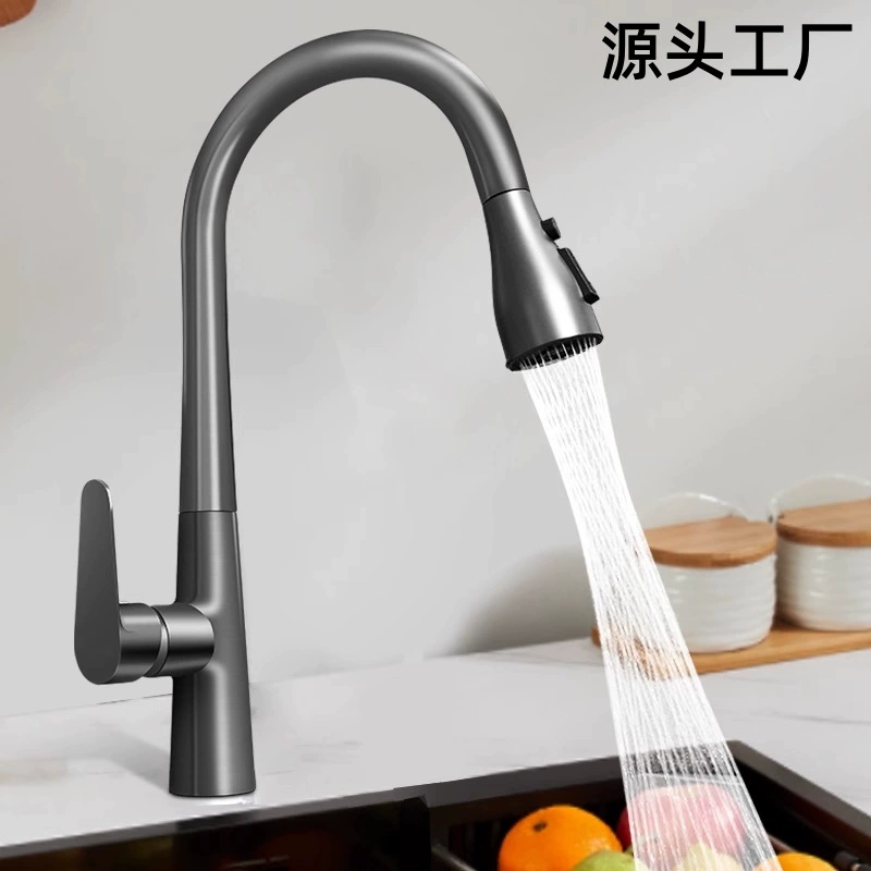 Оптовая продажа медный раздвижной кухонный кран брызгомогенный телескопический