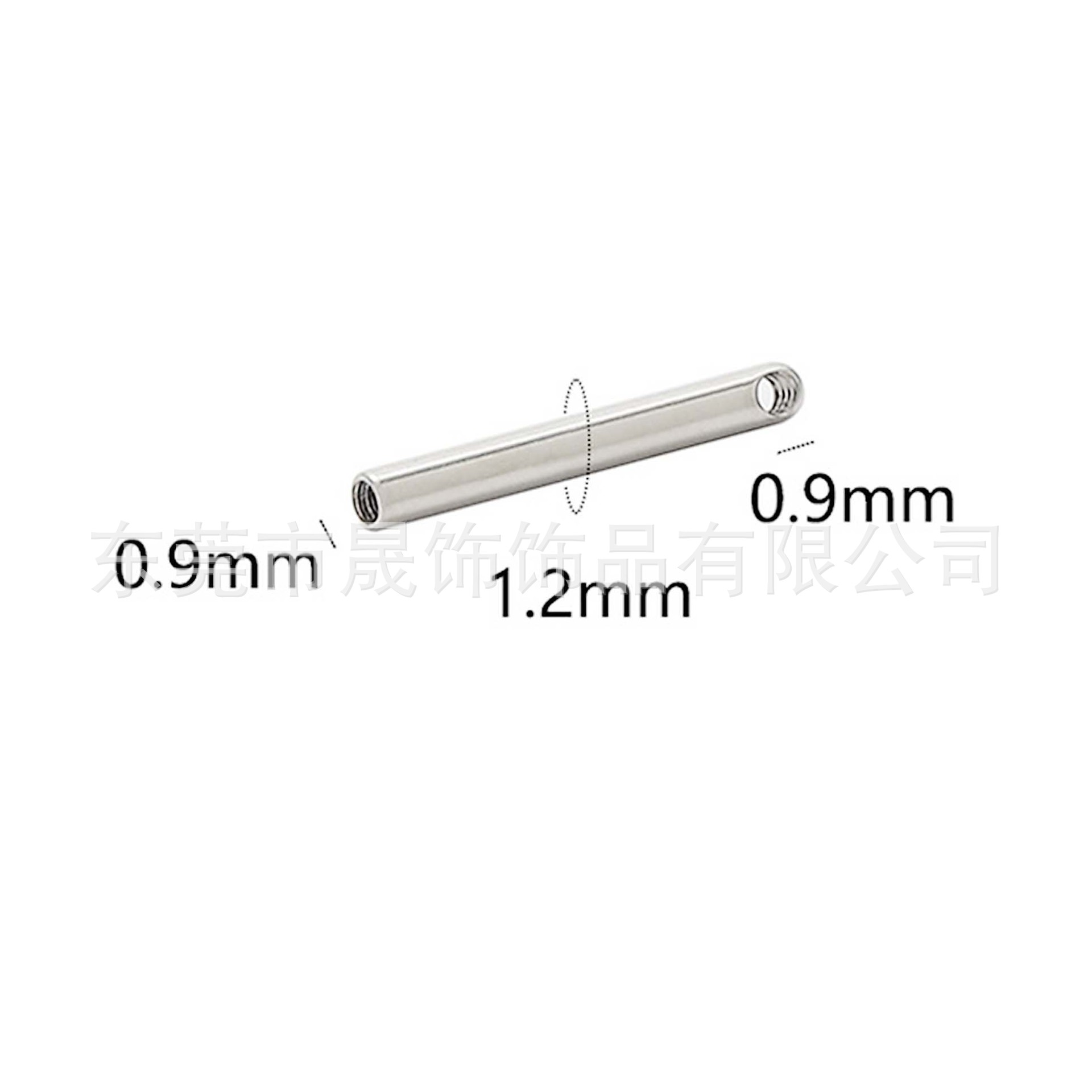 F136 Titanium Alloy 侧孔 Thread Straight Barbell Ear Stud 0.9牙 Tragus Helix Diy万能 Barbell Piercing Jewelry Accessories