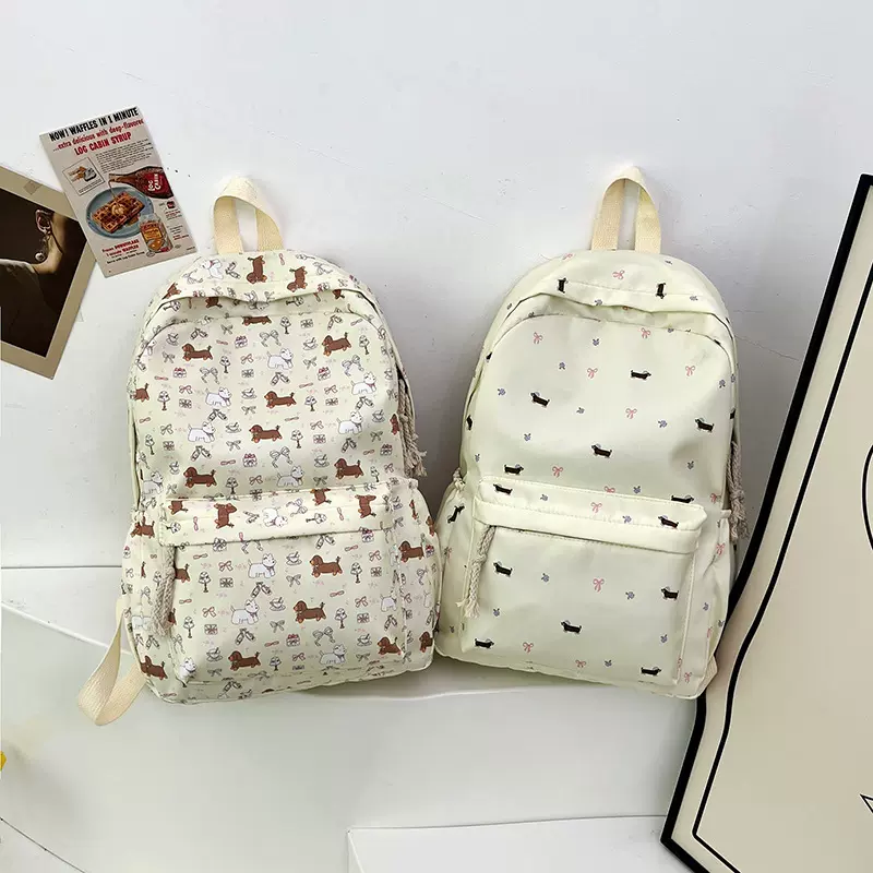 新款时尚潮流女生中小大学生儿童女可爱少女轻便休闲双肩背包书包