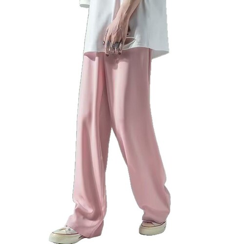 Street Fashion New Trend Hip-Hop Youth Popular Loose Stretch Casual Men's Sports Plain Simple Chiffon Leisure Pants