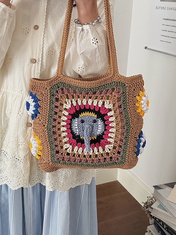 Bolsas de tejido transfronterizas para mujeres 2026 verano nuevo balneario vacaciones bolsa de playa de viaje simple bolsa de mano