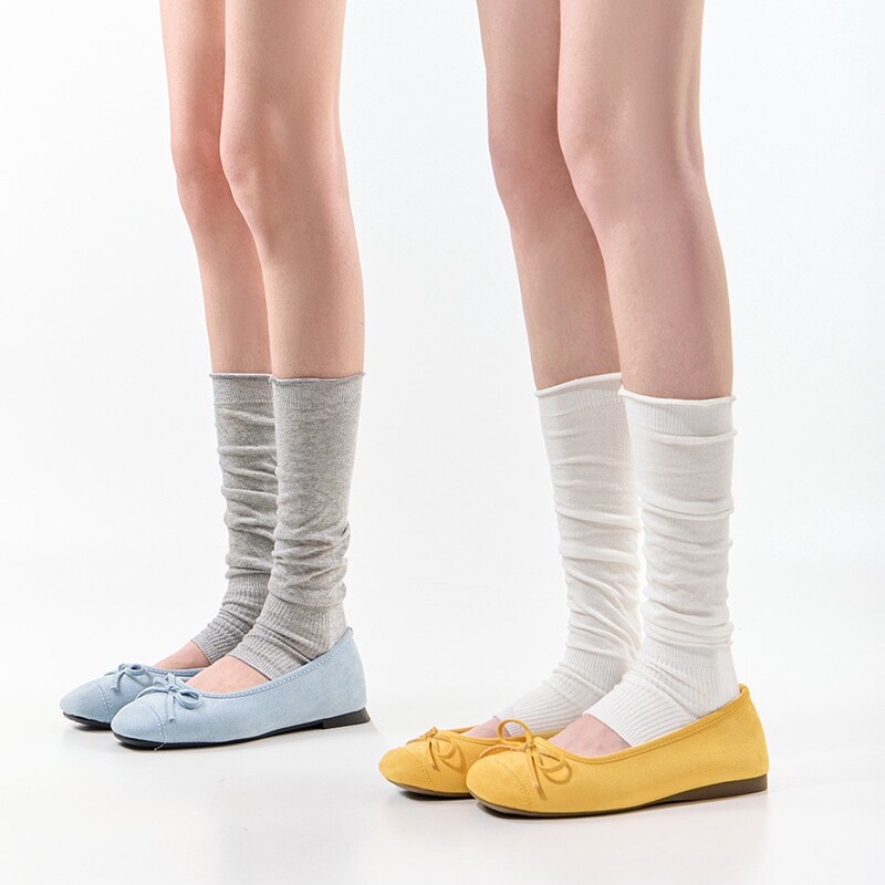 Purpleguys White Rolled-Edge Footless Socks for Women, Summer Thin Breathable Leg Warmers, Ballet-Style Socks Purpleguys White Rolled-Edge Footless Socks for Women, Summer Thin Breathable Leg Warmers, Ballet-Style Socks