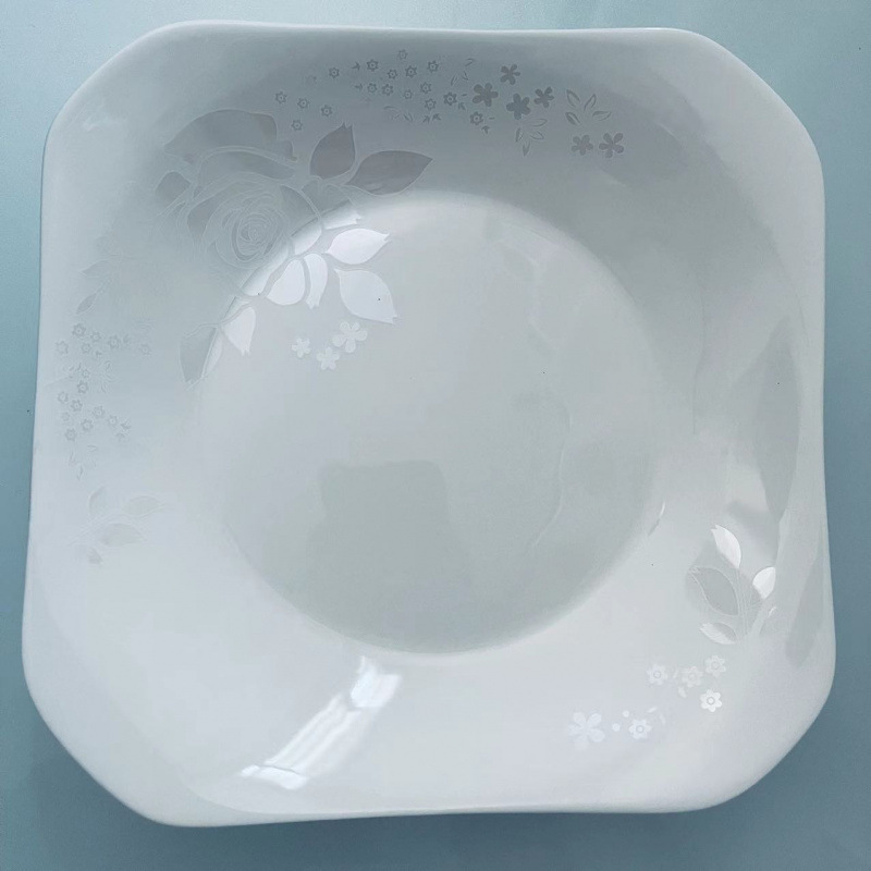 Cuencos caseros Jingdezhen hueso porcelana cubiertos platos platos platos de rosa blanca cubierta de cocina simple microondas