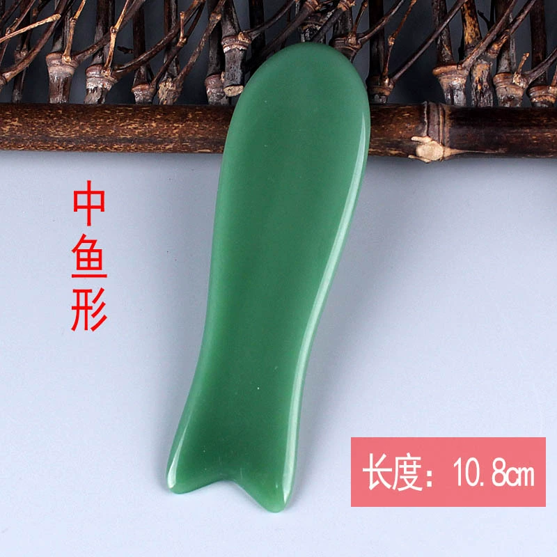 [面部脸部全身通用经络水晶拨经棒点穴笔鱼形刮脸拨筋棒玉石按摩板]