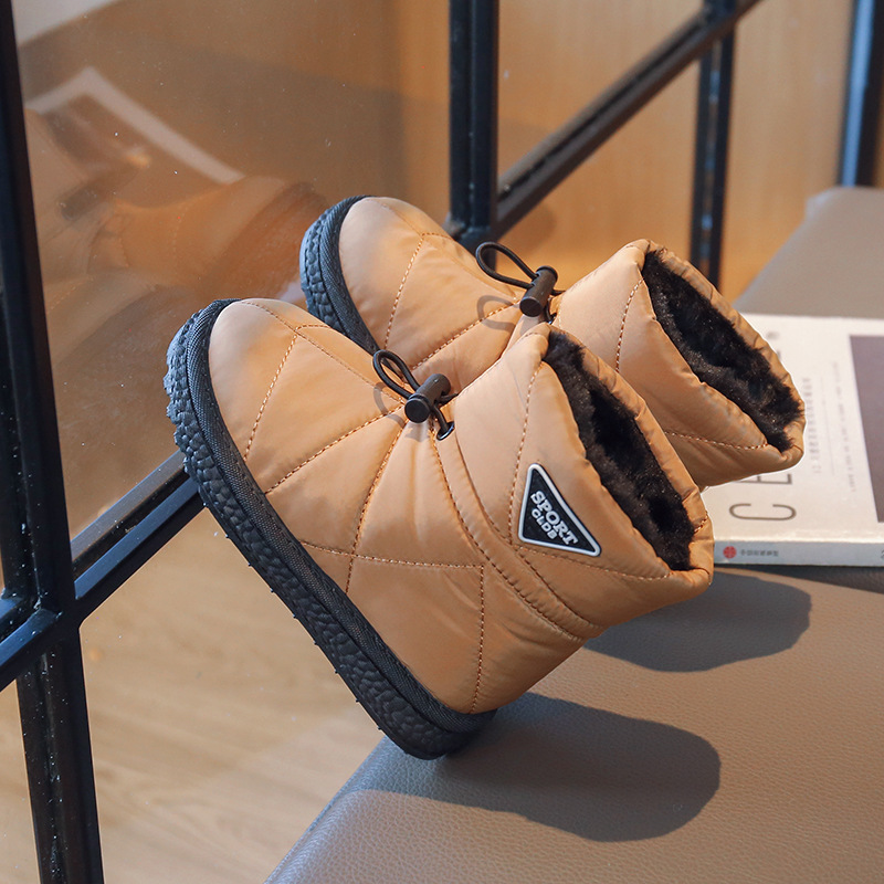 Poikien lumiset saappaat muotimerkki 2023 talven uudet vedenpitävät lasten suuret puuvillakengät, pehmoiset ja paksut tytöille_voghion.com