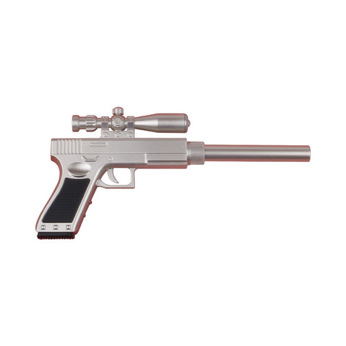Cartoon flashlight with LED light luminous sniper pistol gel pen student office brush pen test pen