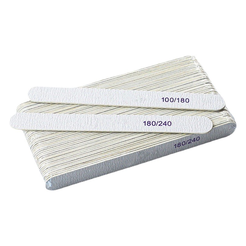Nail File Wooden Double-Sided File Thin Shaping Nail File Lightweight Wood Veneer Ultra-Thin Nail Polishing Sanding Strip