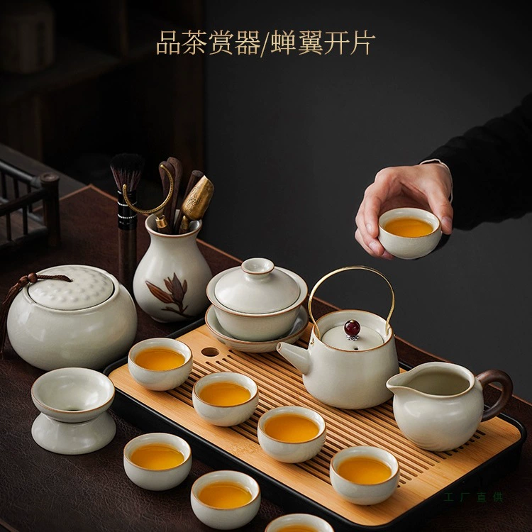 Ceramic tea set, teapot, high-end tea cup for home use, new collection, light luxury style