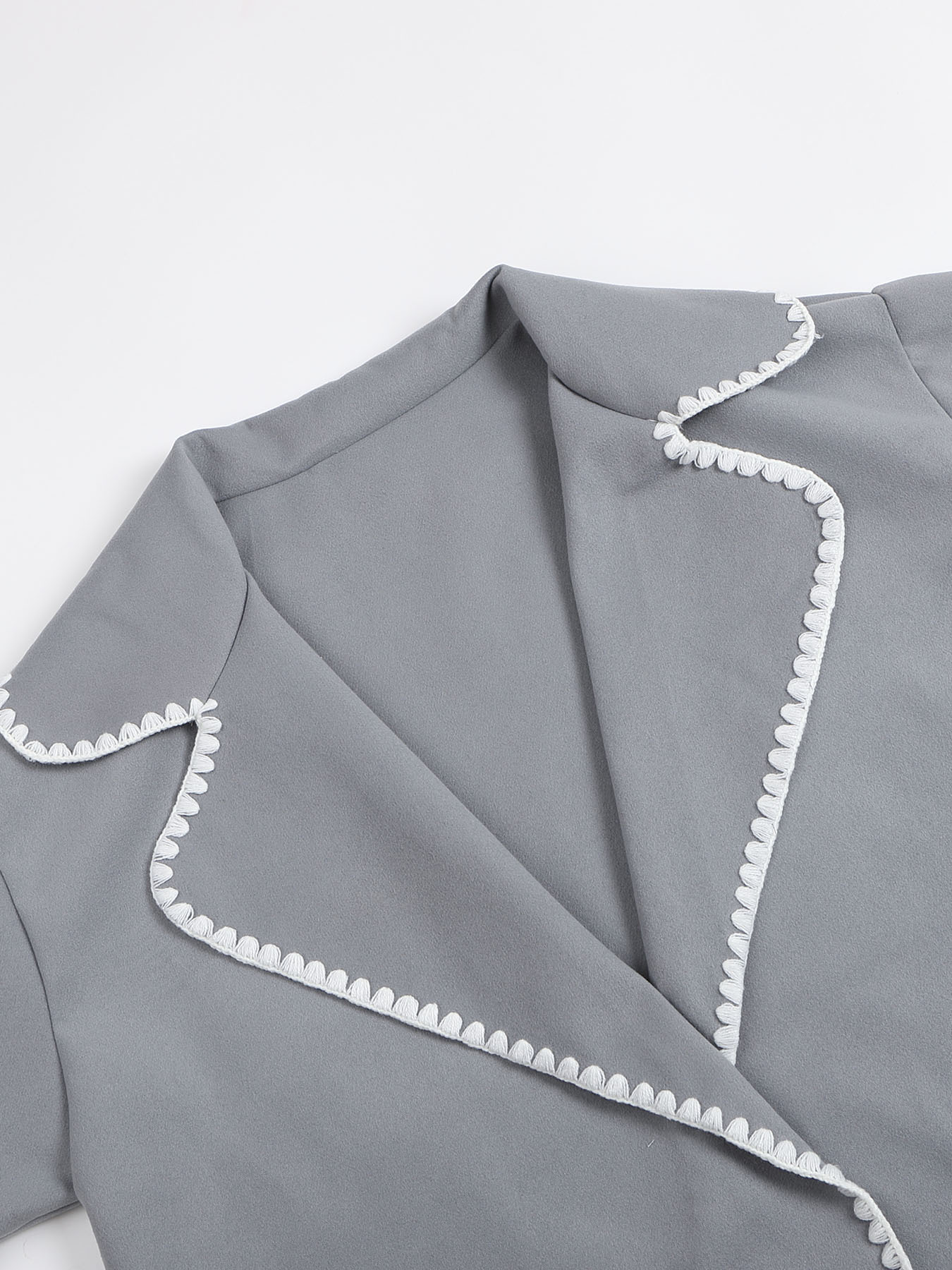 Women's Long Woolen Coat With Braided Lapel For Autumn And Winter_voghion.com