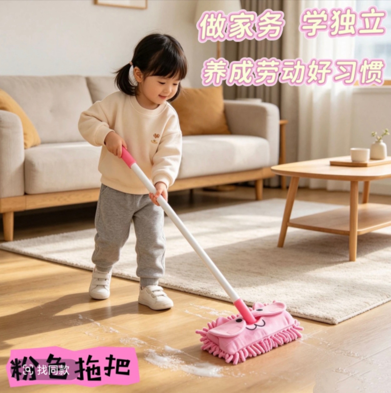 Escoba para niños, set de escoba para niños, jardín de infantes para bebés, mini barreras de piso, juguetes para casa image 2