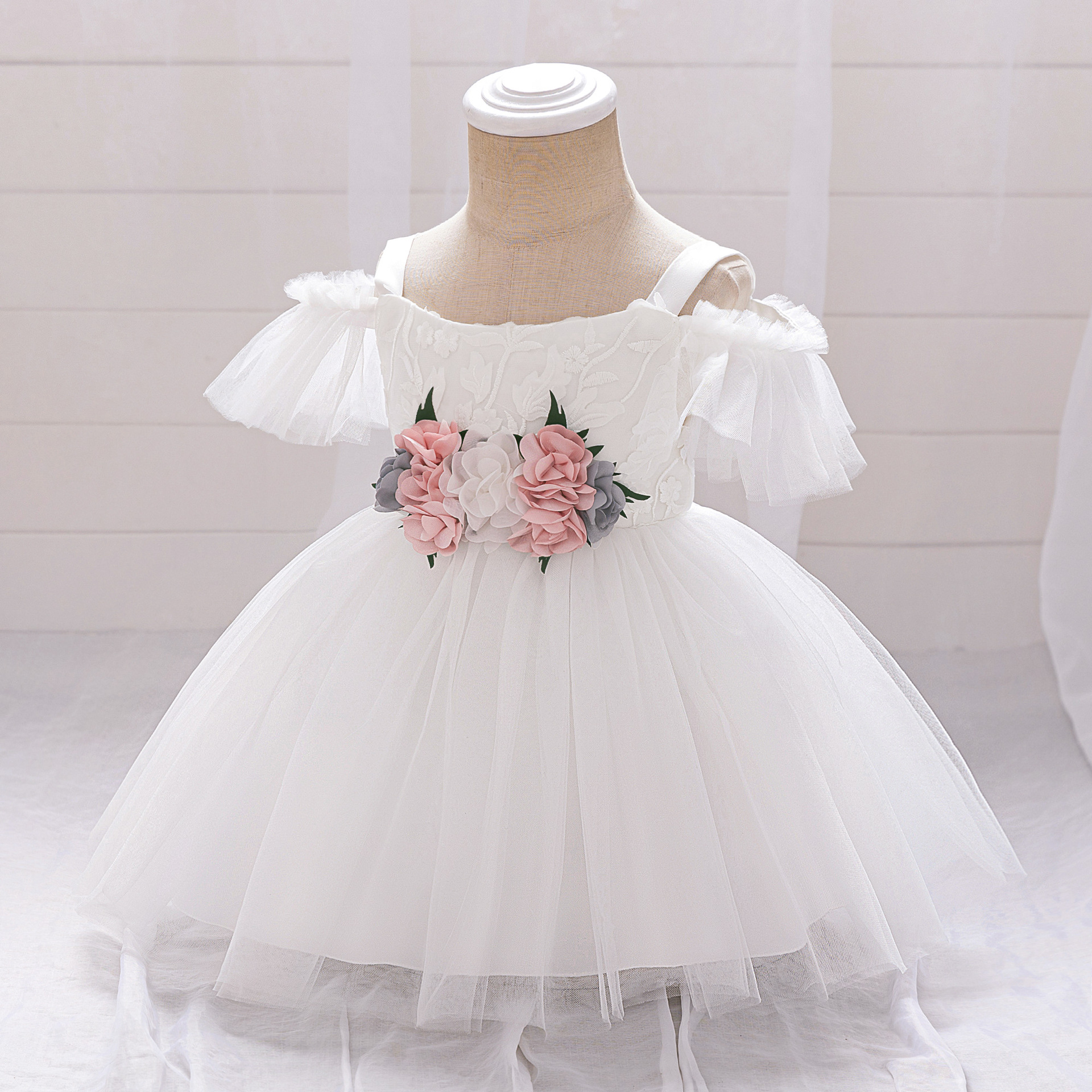 2026 nuevo vestido de niñas bordado vestido de princesa vestido de aniversario vestido de boda vestido de princesa florista vestido de espectáculo