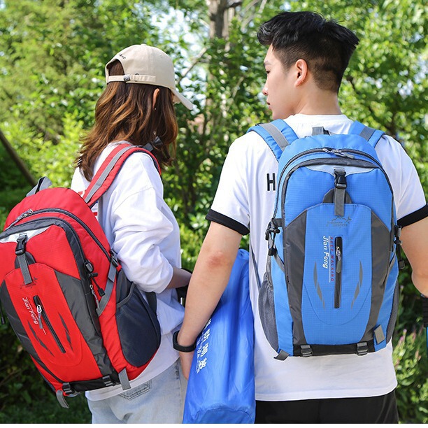 ポータブルアウトドア登山バッグホット販売 40L 大容量コントラストカラートラベルバッグ軽量短距離旅行バックパック女性|undefined