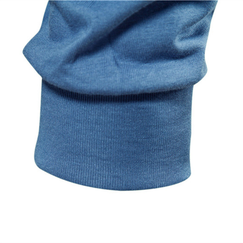 Autumn Trendy Long sleeved New Men's Solid Color Long sleeved Top High Street Men's Inner Layer Pure Cotton T-shirt_voghion.com