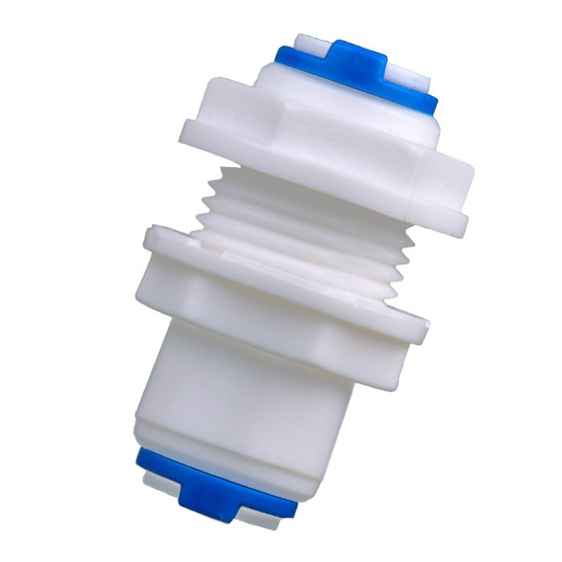 Tipo de caja RO purificador de agua 2 puntos de enhebrado Junta recta dos junta de partición 014 enchufe rápido dentro y fuera de junta perforada