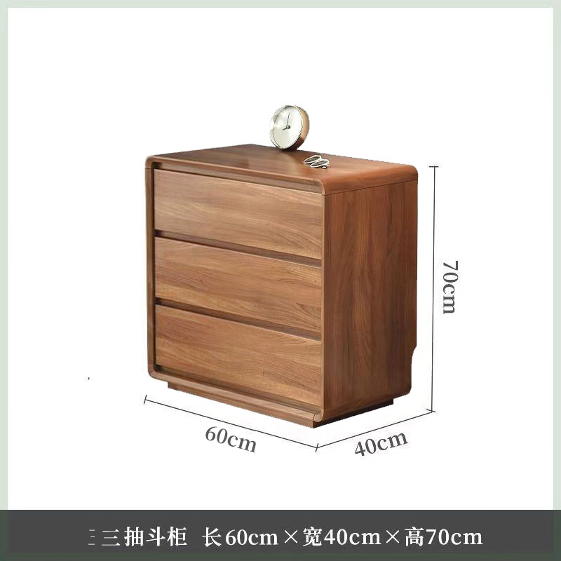 통나무 3단 서랍장 60