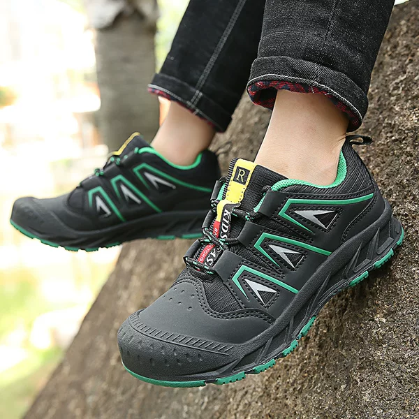 2021 European and American Baotou Kidsren's Shoes, Kidsren's Sneakers, Casual Outdoor Hiking Sports Shoes, Anti-collision Toe Rubber Sole Kidsren's Shoes